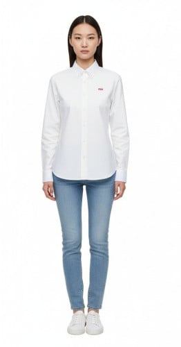 패치 코튼 셔츠 SU-566