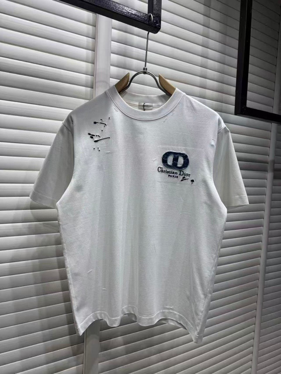 데님패치 데미지 자수반팔 DI-1870