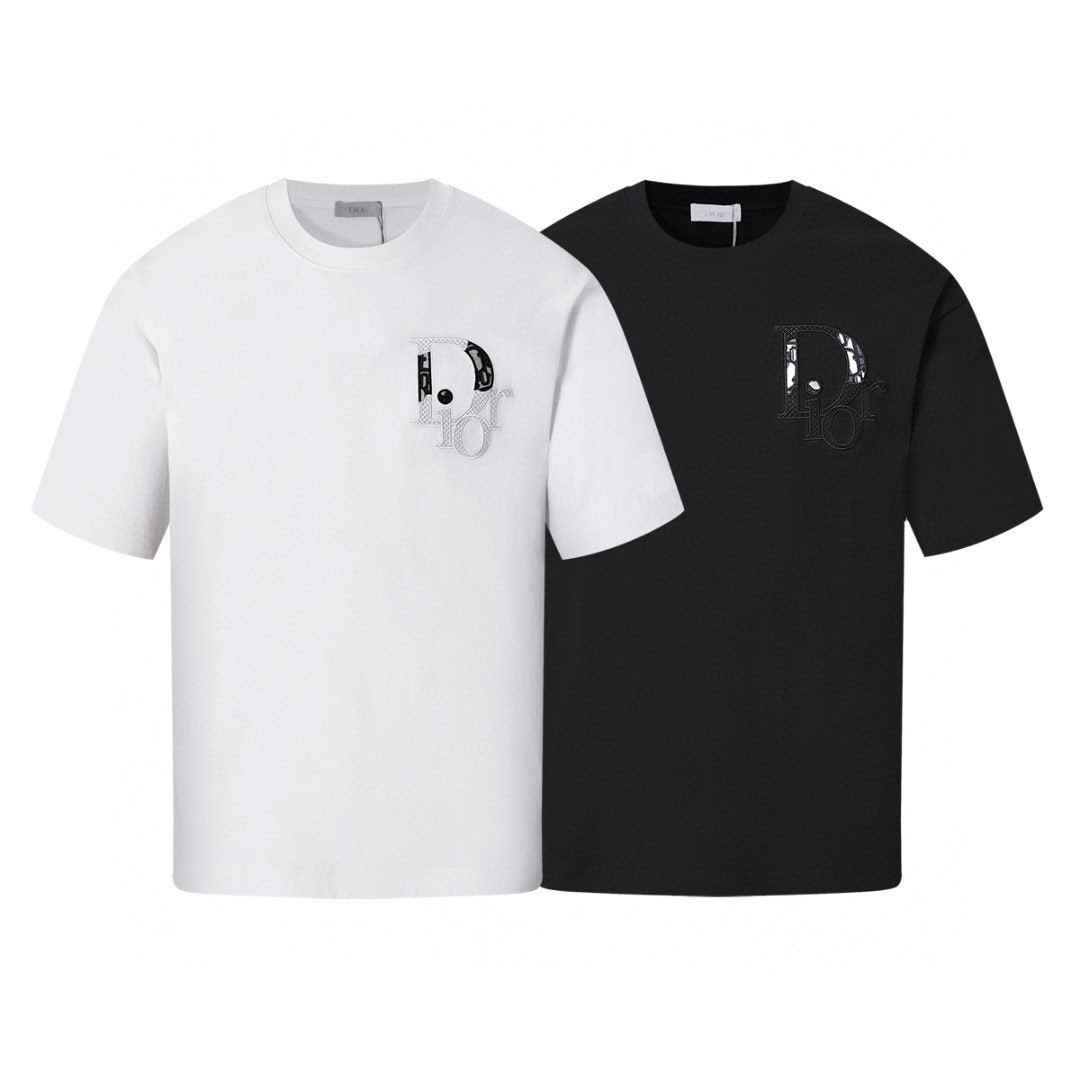 오블리크 자수 반팔 DI-1869