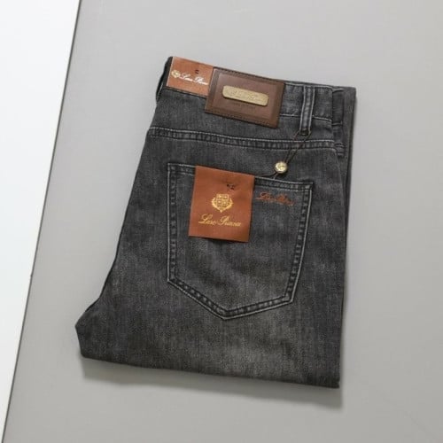 브라운 레더탭 데님 팬츠 LO-278