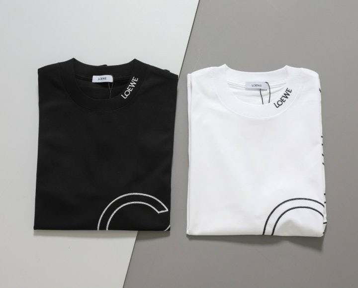 아나그램 자수 반팔티셔츠 LOE-596