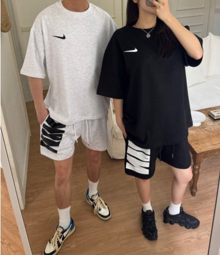 레터링 반팔셋업 NK-3693