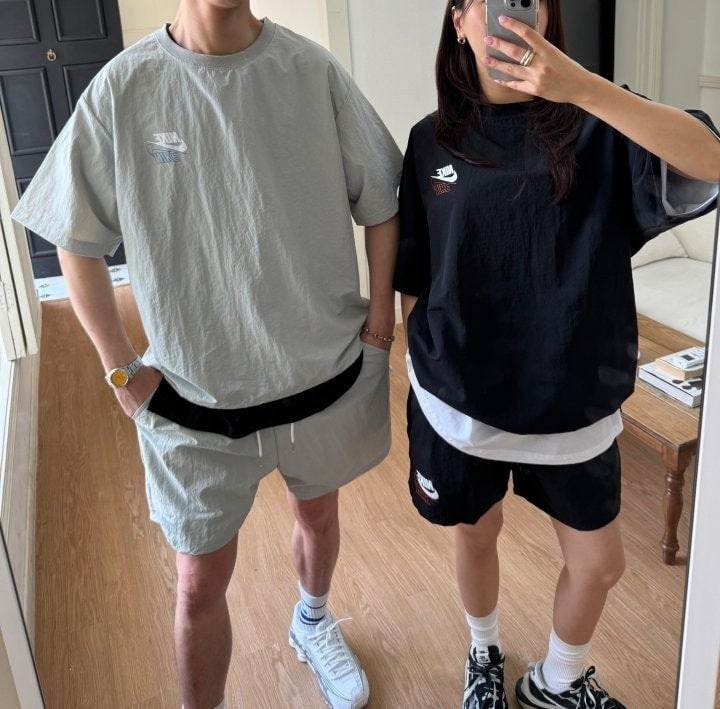 더블 나일론스트링반팔셋업 NK-3683