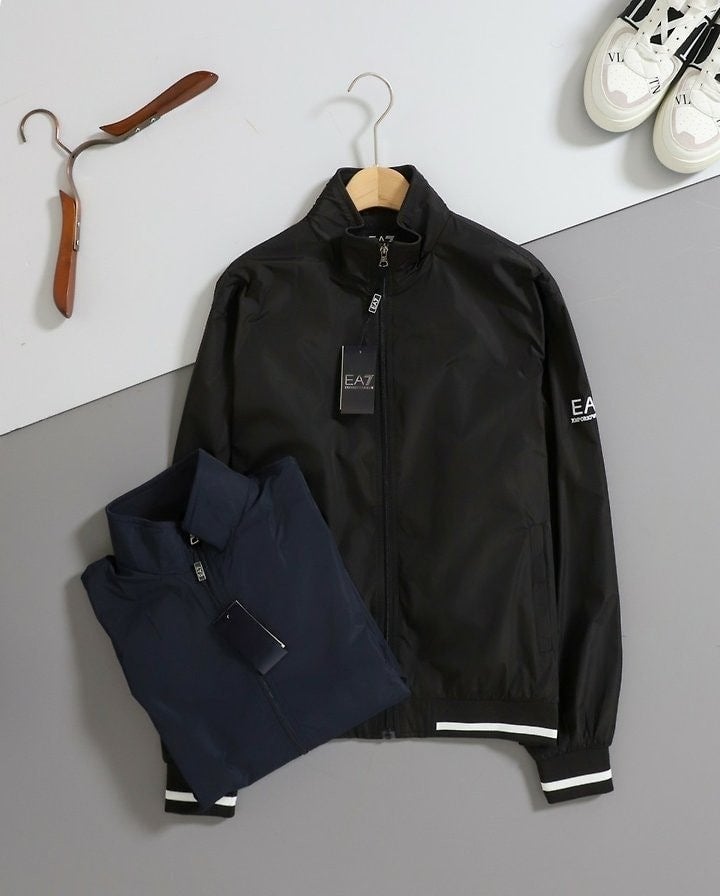 배색 라인 블루종 자켓 AR-178