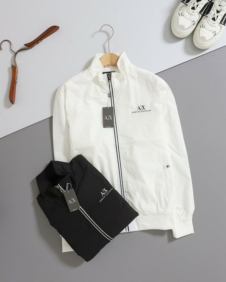 로고 스탠드 넥 집업 바람막이 자켓 AR-177