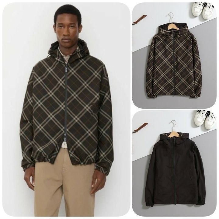 리버시블 체크 후드 재킷 BB-3660