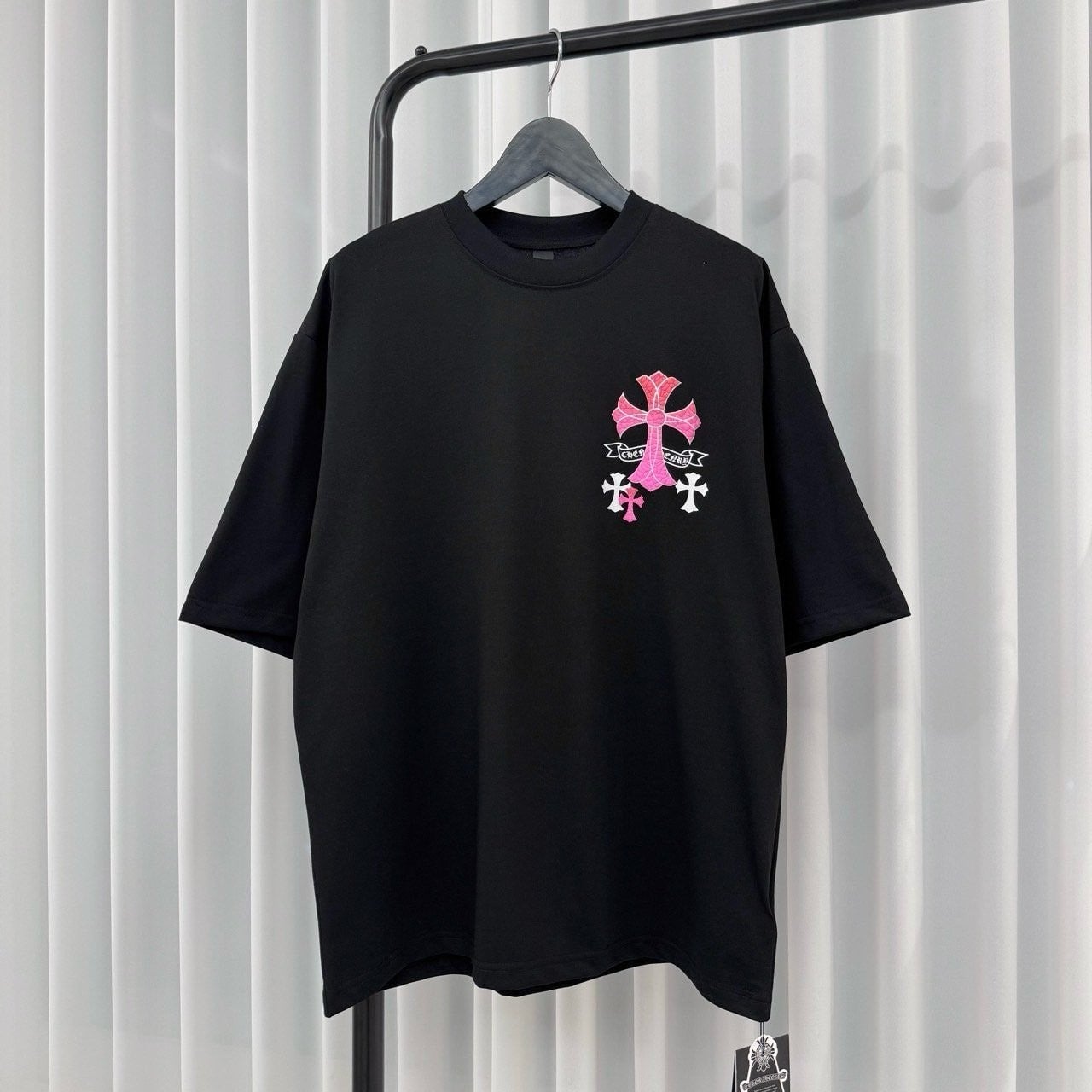 💕 크* 멀티 엠보 크로스 반팔 티셔츠