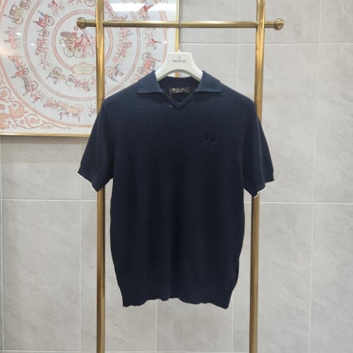 💕 로* 피아나 자수로고 린넨 카라 니트