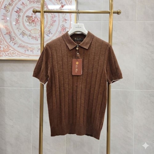 💕 로* 피아나 자수로고 린넨 카라니트