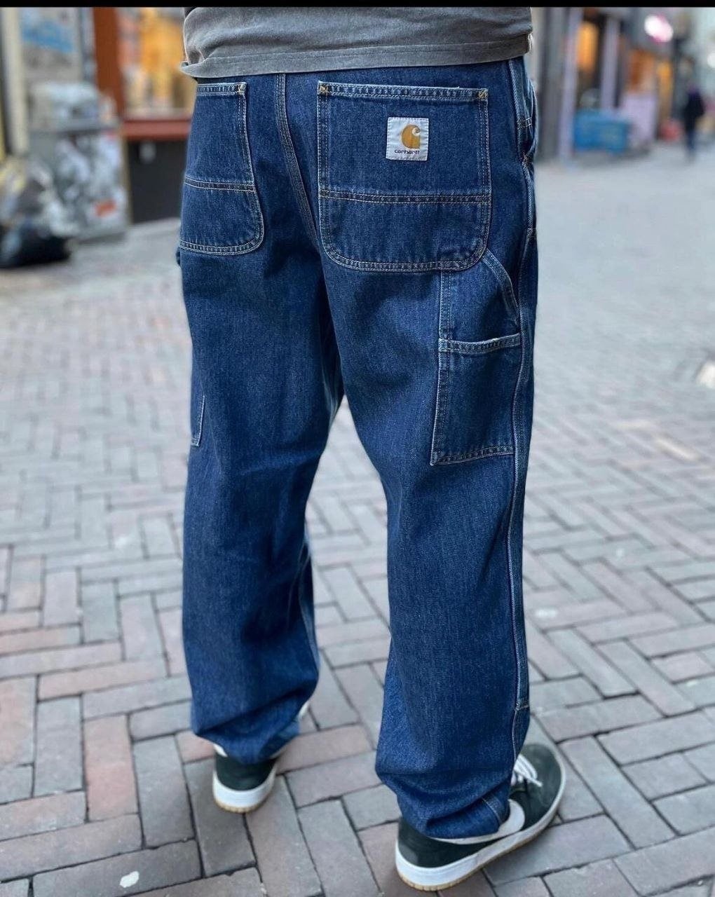 💕 칼** 카펜터 더블니 데님팬츠 - 수입