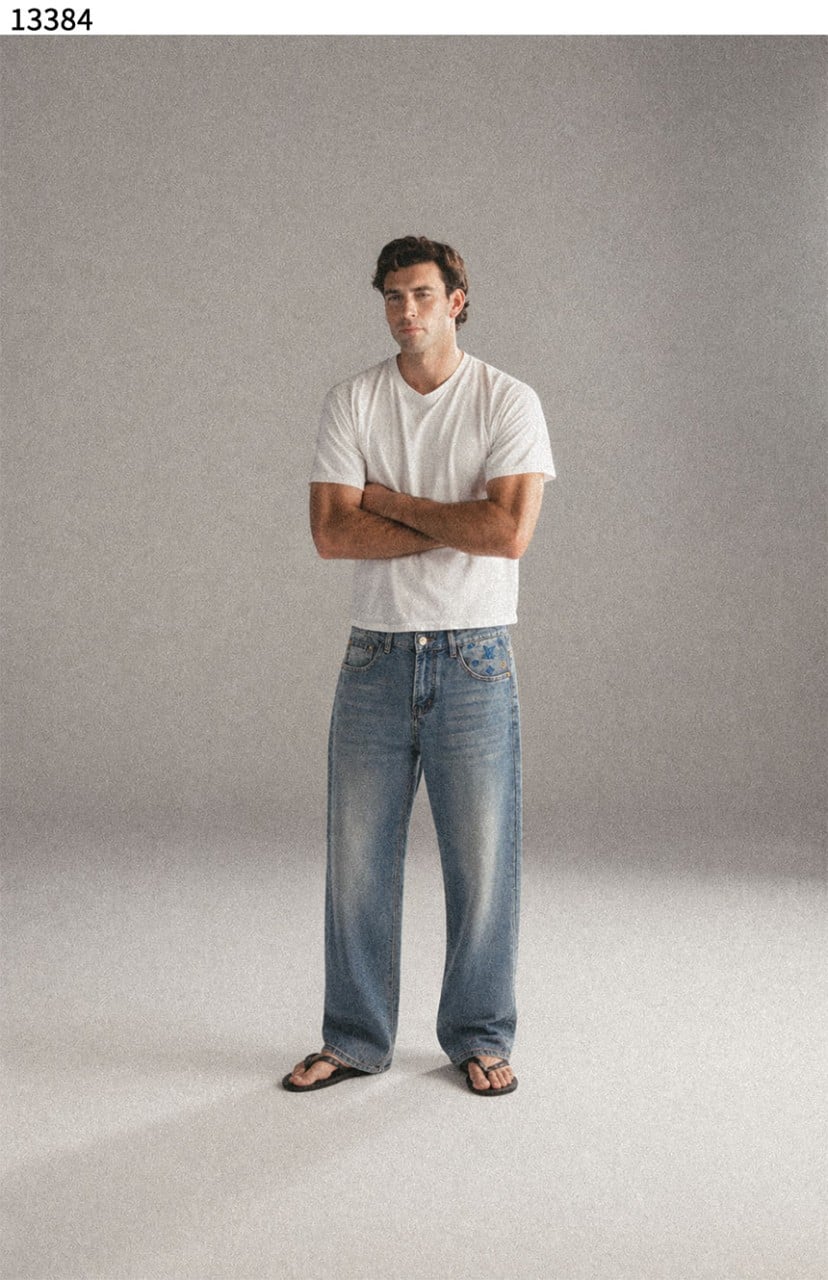 #루이비통 [Louis Vuitton] 수입고급 모노그램 블루 로고 스트레치 데님 팬츠 신상입고💢 #하의 #팬츠 #13384